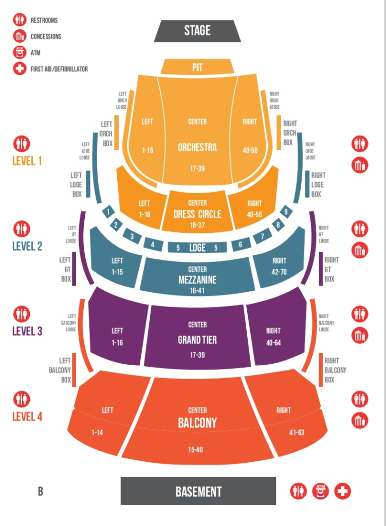 Theatre & Seating Maps The Buddy Holly Hall